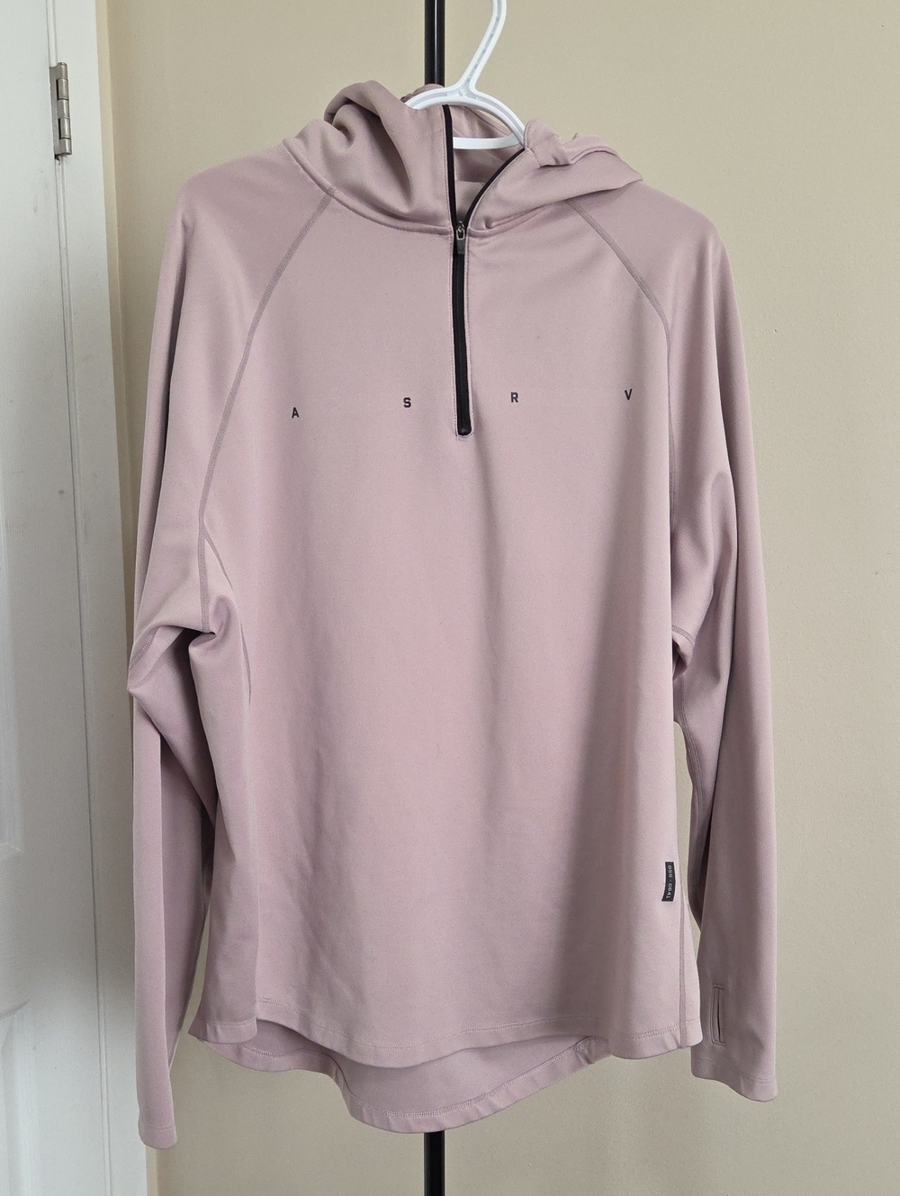 ASRV Men’s Light Mauve Performance Hoodie - Half Zip